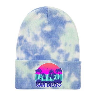 Tropical Retro San Diego Tie Dye 12in Knit Beanie