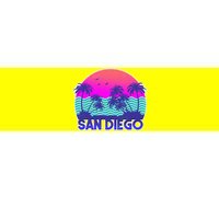 Tropical Retro San Diego Bumper Sticker