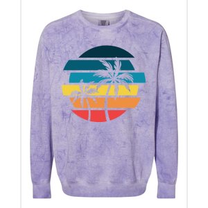 Tropical Retro Sun Colorblast Crewneck Sweatshirt