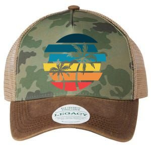 Tropical Retro Sun Legacy Tie Dye Trucker Hat