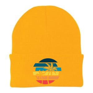 Tropical Retro Sun Knit Cap Winter Beanie