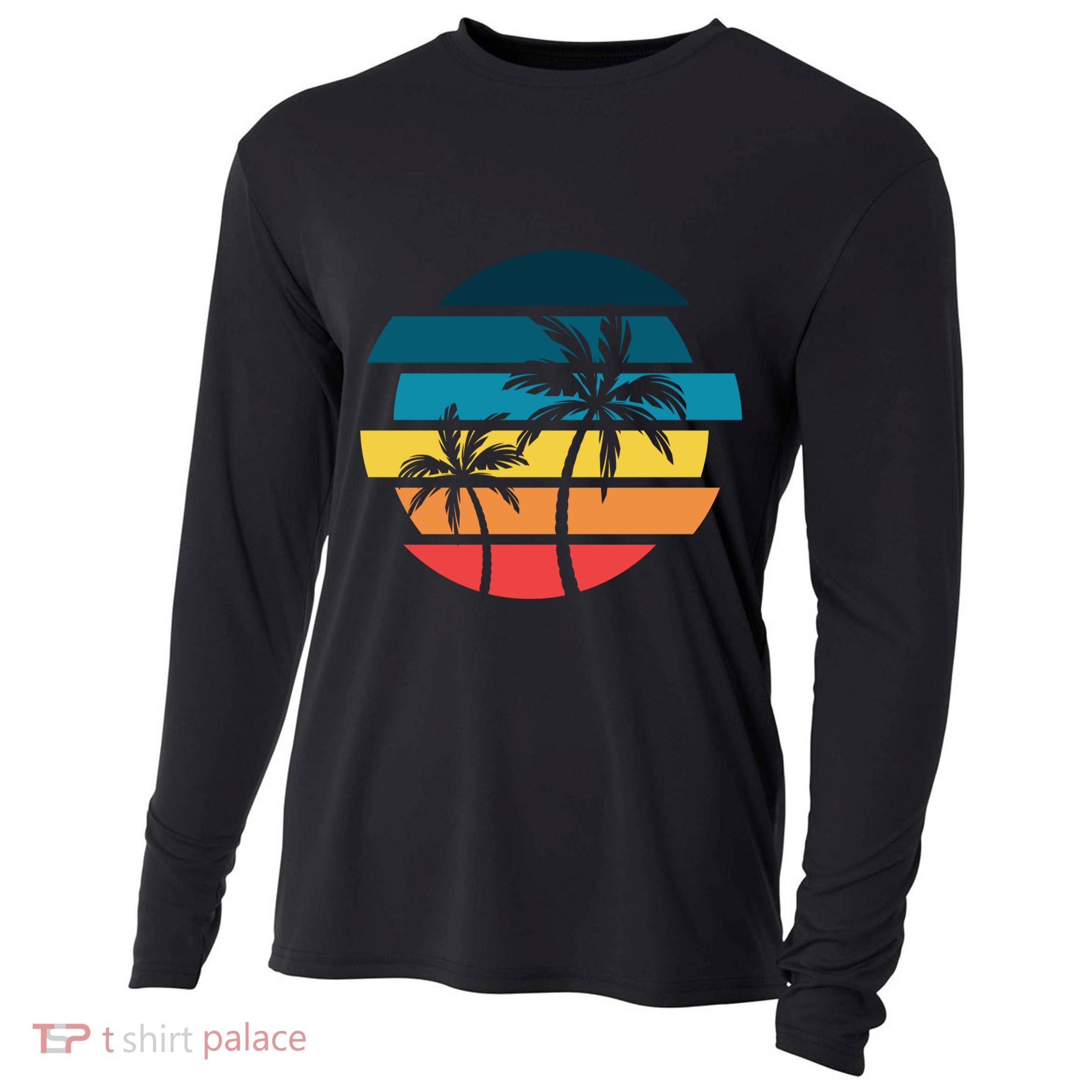 Tropical Retro Sun Cooling Performance Long Sleeve Crew
