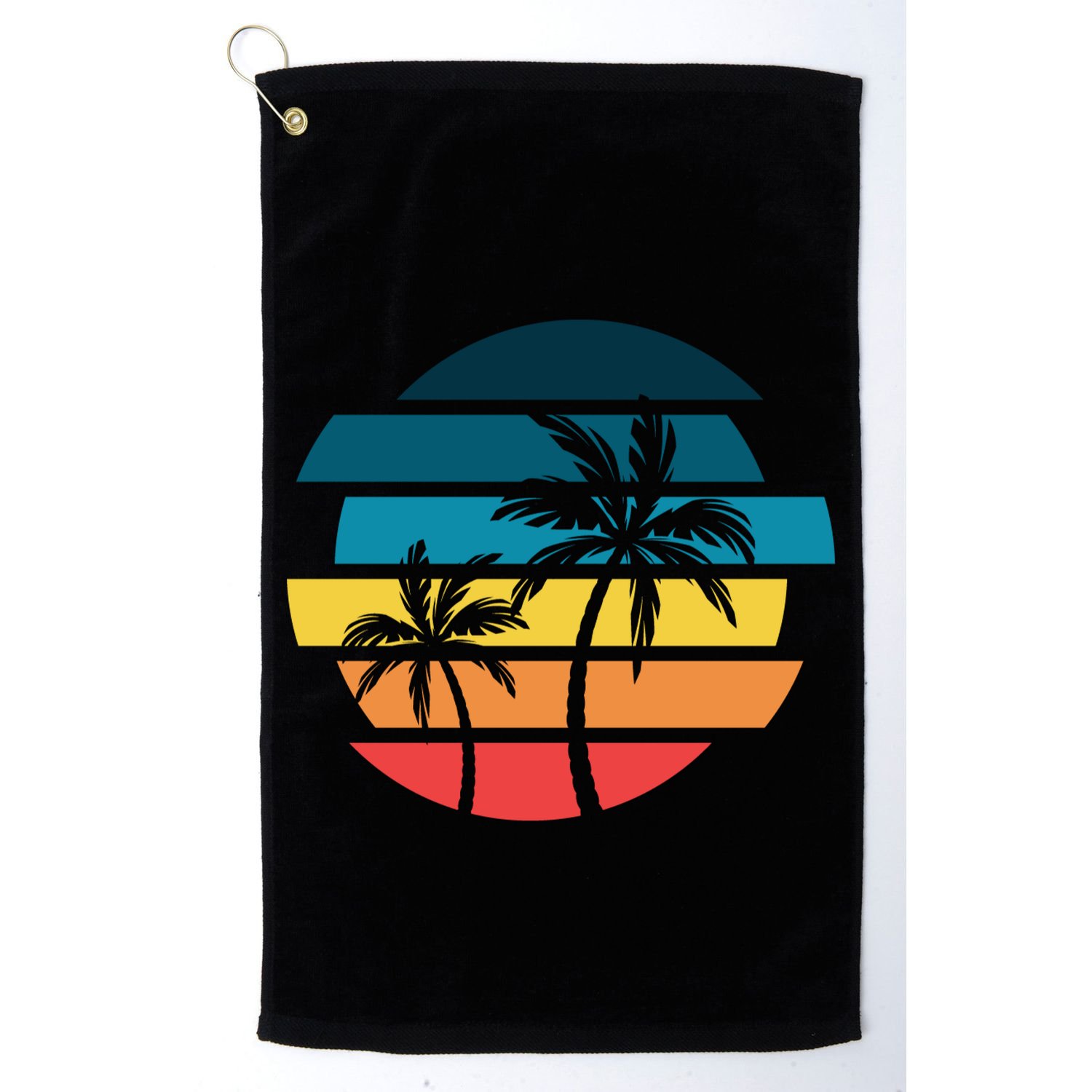 Tropical Retro Sun Golf Towel