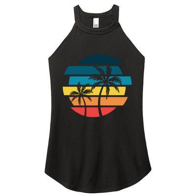 Tropical Retro Sun Women's Perfect Tri Rocker Tank