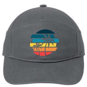 Tropical Retro Sun 7-Panel Snapback Hat