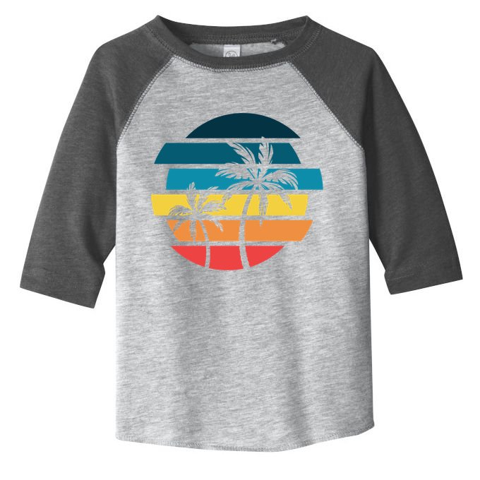 Tropical Retro Sun Toddler Fine Jersey T-Shirt