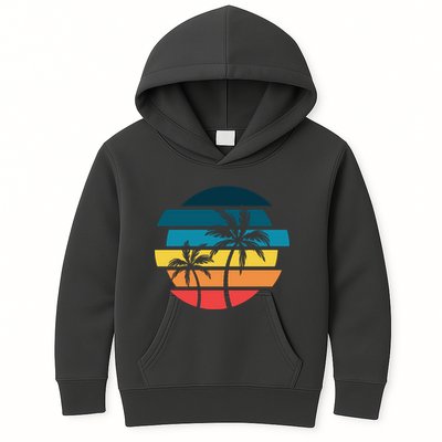 Tropical Retro Sun Kids Hoodie