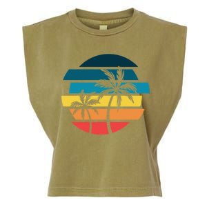 Tropical Retro Sun Garment-Dyed Women's Muscle Tee