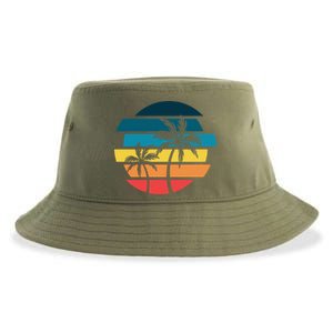 Tropical Retro Sun Sustainable Bucket Hat