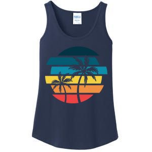 Tropical Retro Sun Ladies Essential Tank