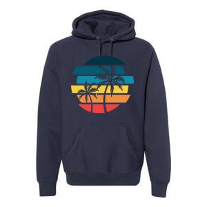 Tropical Retro Sun Premium Hoodie