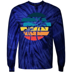 Tropical Retro Sun Tie-Dye Long Sleeve Shirt