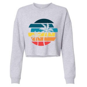 Tropical Retro Sun Cropped Pullover Crew