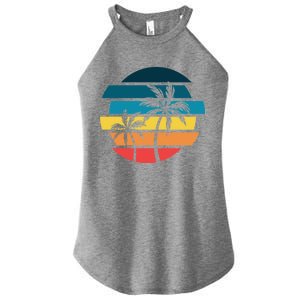 Tropical Retro Sun Women's Perfect Tri Rocker Tank