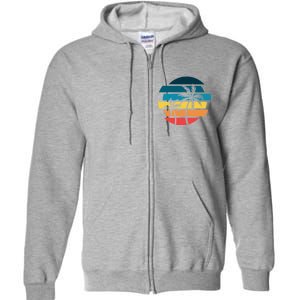 Tropical Retro Sun Full Zip Hoodie