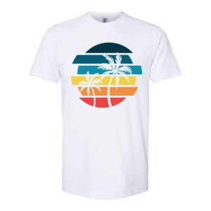 Tropical Retro Sun Softstyle CVC T-Shirt