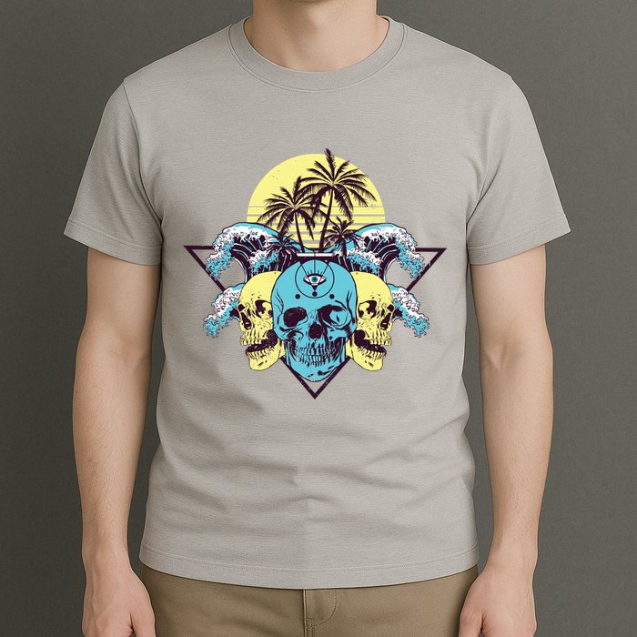 Tropical Skulls T-Shirt