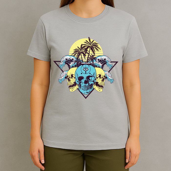 Tropical Skulls T-Shirt