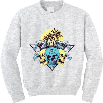 Tropical Skulls Kids Sweatshirt
