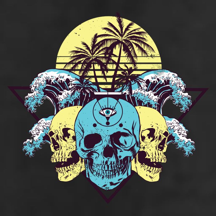 Tropical Skulls Cool Comfort Performance Bucket Hat