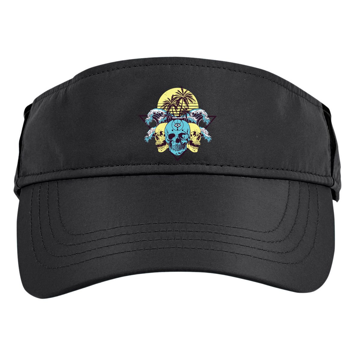 Tropical Skulls Adult Drive Performance Visor
