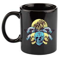 Tropical Skulls 11oz C Handle Ceramic Mug