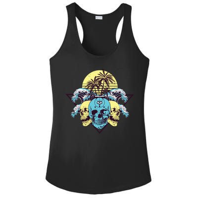 Tropical Skulls Ladies PosiCharge Competitor Racerback Tank