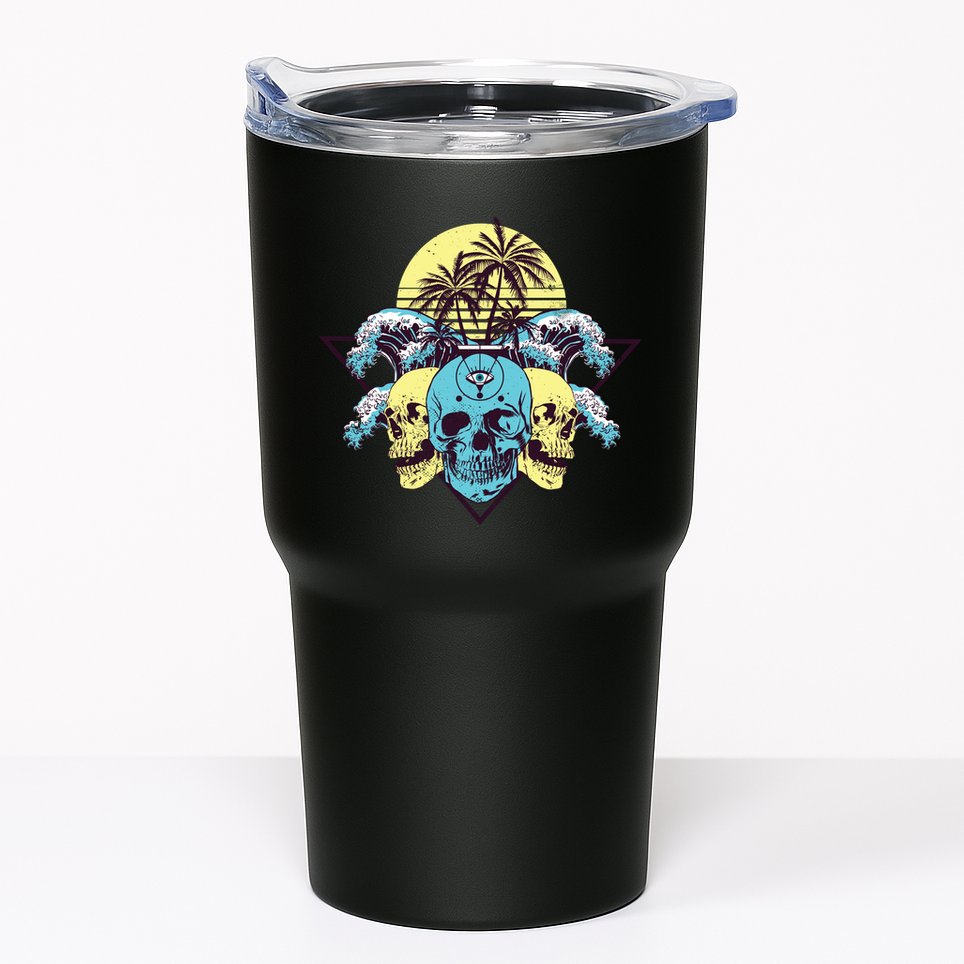 Tropical Skulls Tumbler
