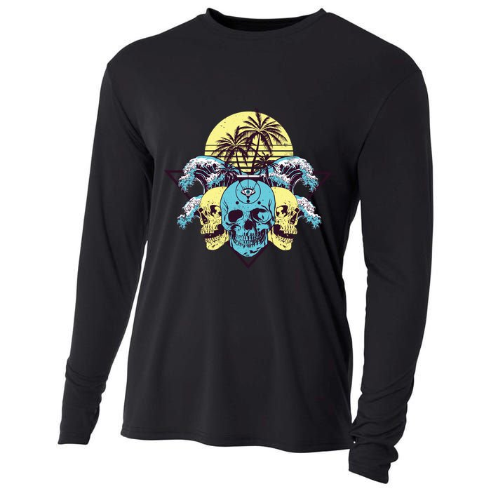 Tropical Skulls Cooling Performance Long Sleeve Crew