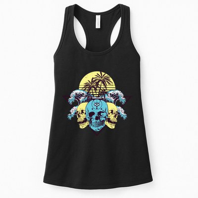 Tropical Skulls Womens Tank Top