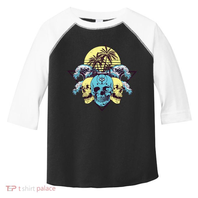 Tropical Skulls Toddler Fine Jersey T-Shirt