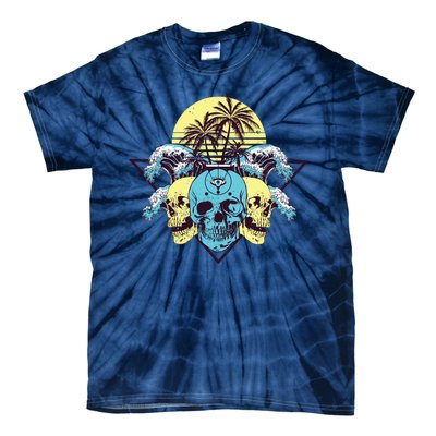 Tropical Skulls Tie-Dye T-Shirt