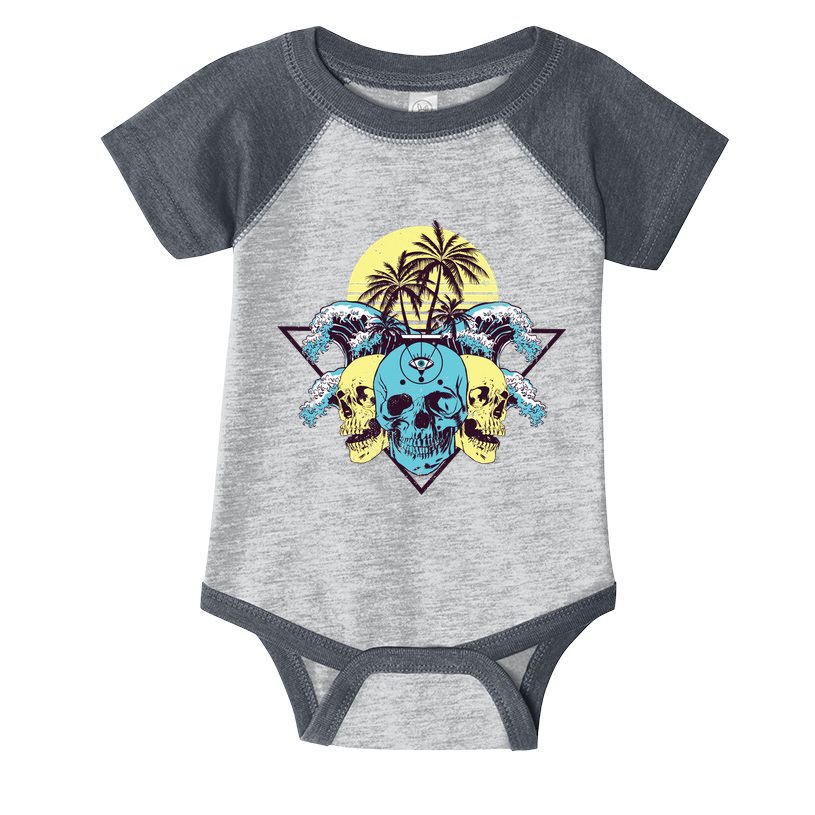 Tropical Skulls Infant Baby Jersey Bodysuit