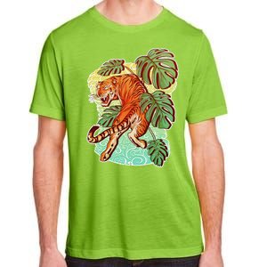 Tropical Tiger Tattoo Design Adult ChromaSoft Performance T-Shirt