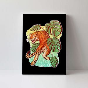 Tropical Tiger Tattoo Design Canvas