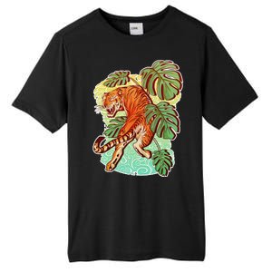 Tropical Tiger Tattoo Design Tall Fusion ChromaSoft Performance T-Shirt