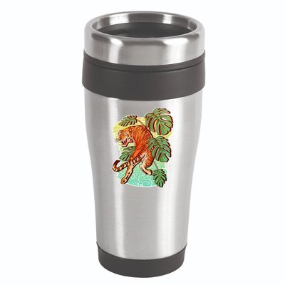 Tropical Tiger Tattoo Design 16oz Travel Tumbler
