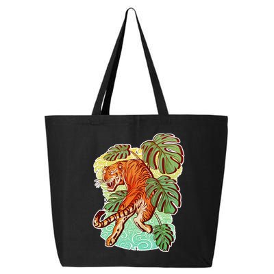 Tropical Tiger Tattoo Design 25L Jumbo Tote