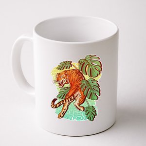 Tropical Tiger Tattoo Design Coffee Mug