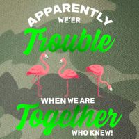 Trouble Flamingo When We Are Together Who Knew Legacy Tie Dye Trucker Hat