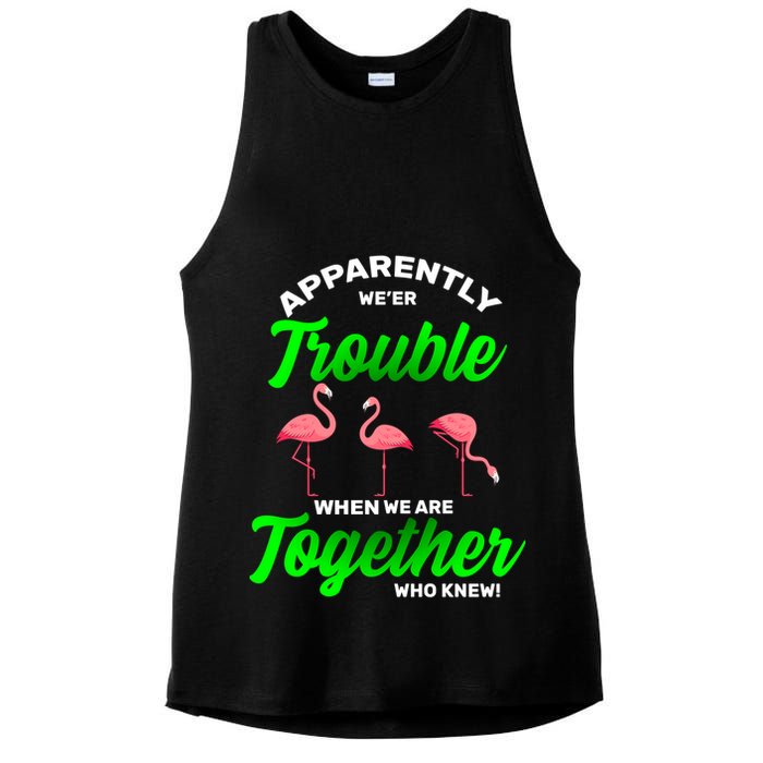 Trouble Flamingo When We Are Together Who Knew Ladies PosiCharge Tri-Blend Wicking Tank