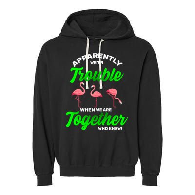 Trouble Flamingo When We Are Together Who Knew Garment-Dyed Fleece Hoodie