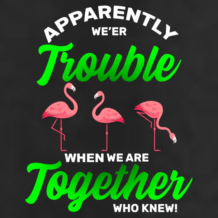 Trouble Flamingo When We Are Together Who Knew 7 Panel Mesh Trucker Snapback Hat
