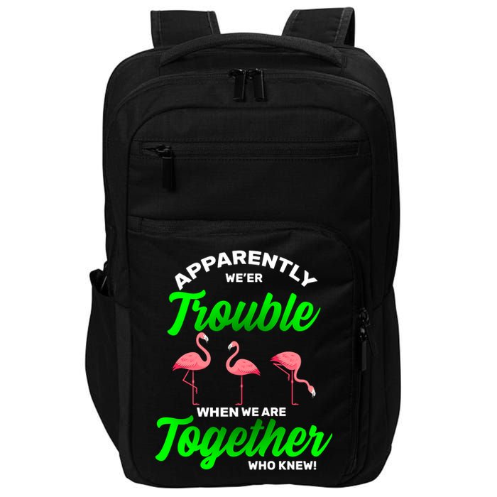 Trouble Flamingo When We Are Together Who Knew Impact Tech Backpack