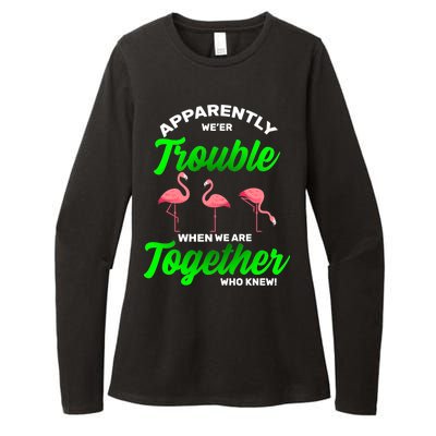 Trouble Flamingo When We Are Together Who Knew Womens CVC Long Sleeve Shirt