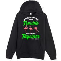 Trouble Flamingo When We Are Together Who Knew Premium Pullover Hoodie