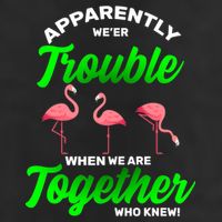 Trouble Flamingo When We Are Together Who Knew 25L Jumbo Tote