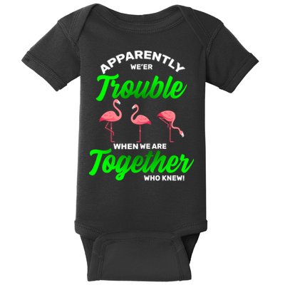 Trouble Flamingo When We Are Together Who Knew Baby Bodysuit