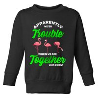 Trouble Flamingo When We Are Together Who Knew Toddler Sweatshirt