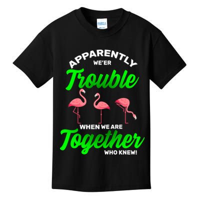 Trouble Flamingo When We Are Together Who Knew Kids T-Shirt